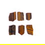 3 buc x Pandantiv freeform piatra naturala slefuit ochi de tigru tiger eye lungime 33-43mm