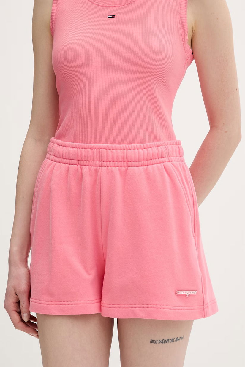 Tommy Jeans pantaloni scurți de trening pentru femei, din bumbac