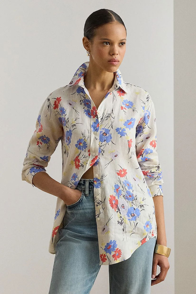 Lauren Ralph Lauren cămașă pentru femei, din in