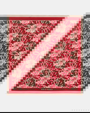 Drôle de Monsieur eșarfă pentru femei, din bumbac Monogramme Hibiscus