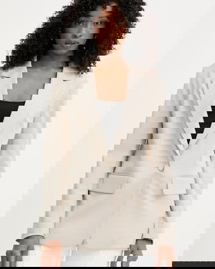 Guess sacou cu un singur rând de nasturi pentru femei, cu vâscoză BRUNA