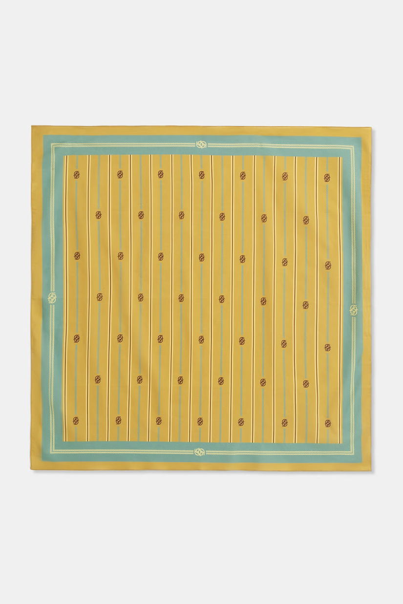 Drôle de Monsieur eșarfă pentru femei, din bumbac Rayure Monogramme