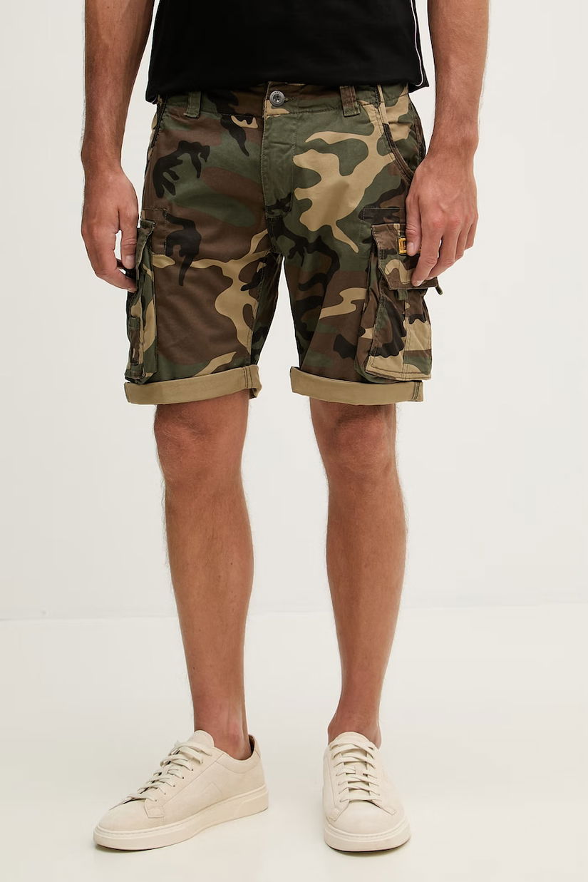Alpha Industries pantaloni scuți cargo pentru bărbați, din bumbac cu elastan Crew Short Camo