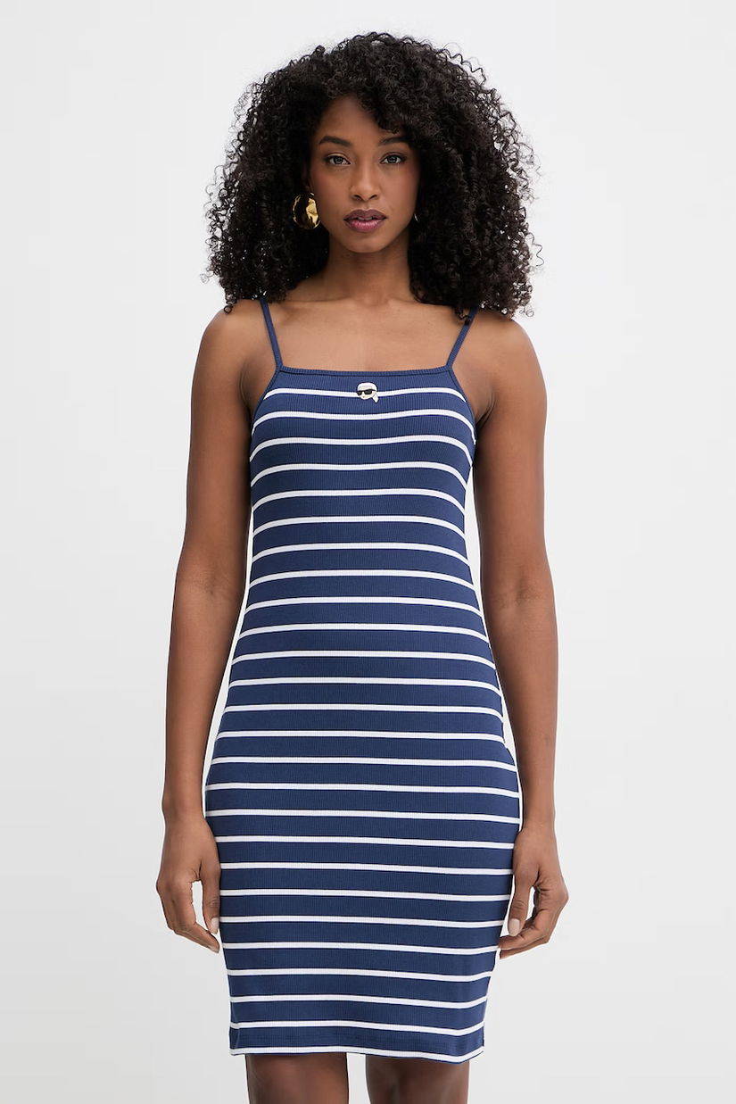 Karl Lagerfeld rochie bodycon din bumbac cu elastan IKON