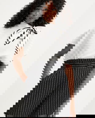 Karl Lagerfeld bluză pentru femei, cu amestec de in