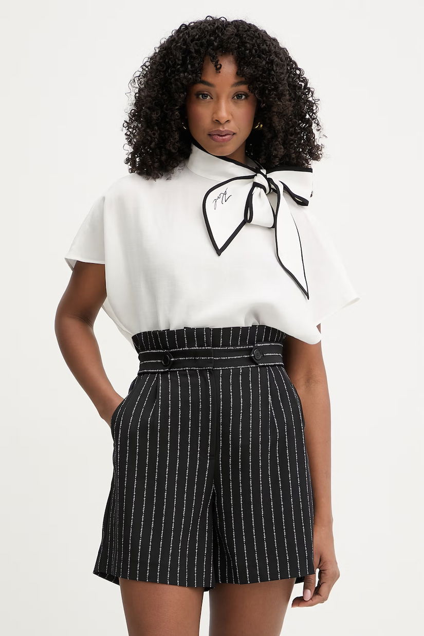 Karl Lagerfeld bluză pentru femei, cu amestec de in