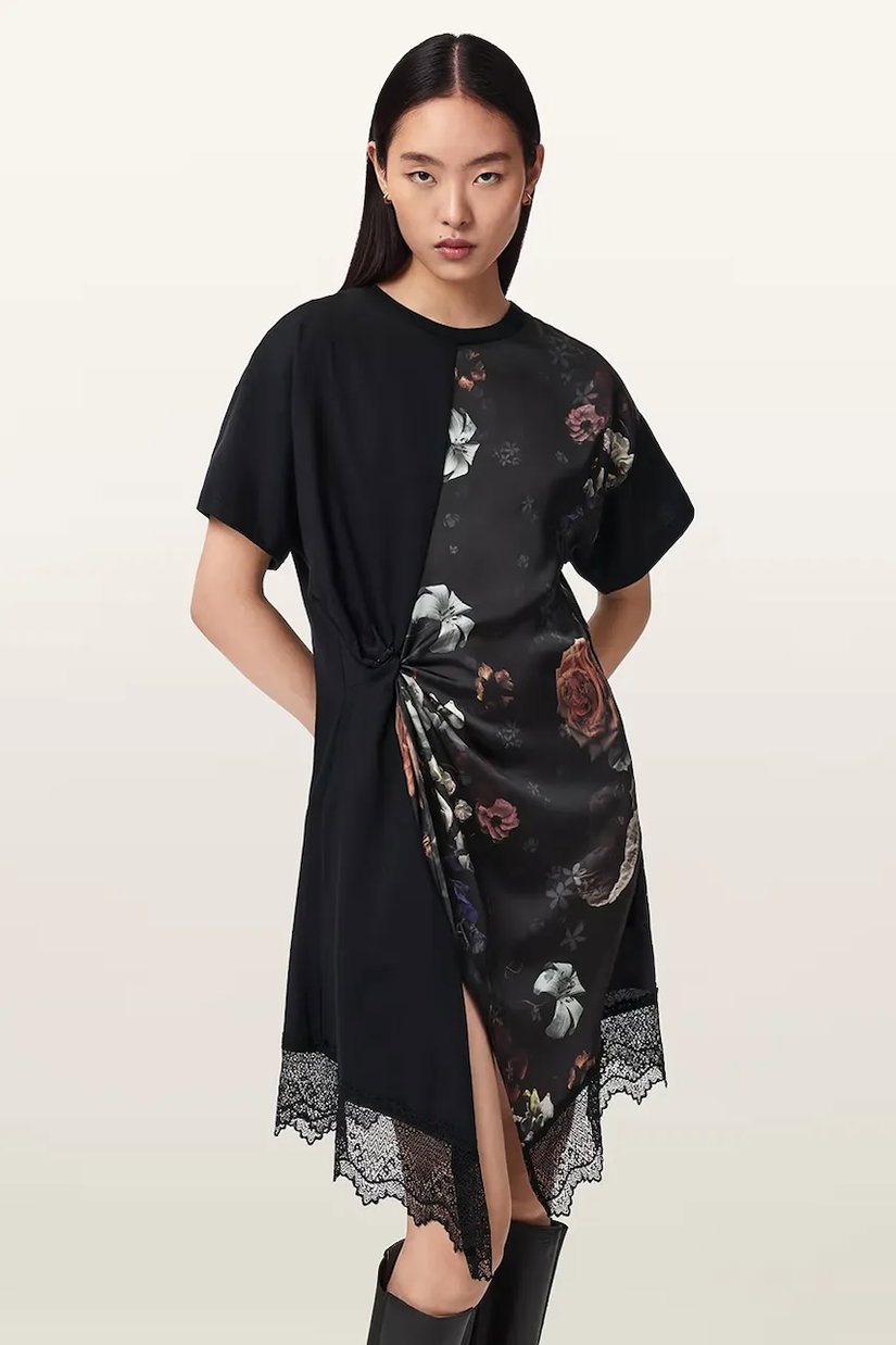 AllSaints rochie asimetrică LANA LACE