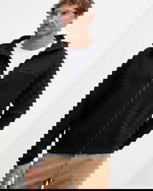 Blauer hanorac cu fermoar și glugă pentru bărbați, cu bumbac SHAW