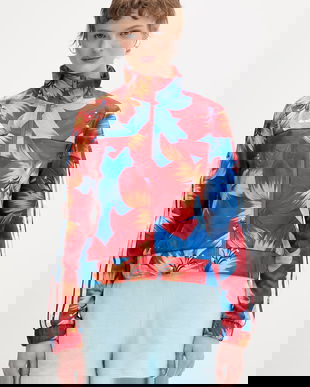 Adidas hanorac cu fermoar pentru femei x Farm Rio