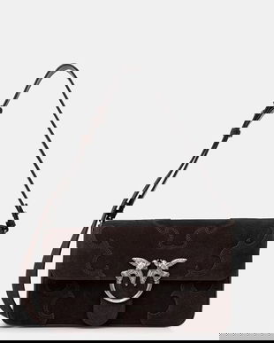 Pinko geantă crossbody pentru femei, din piele întoarsă