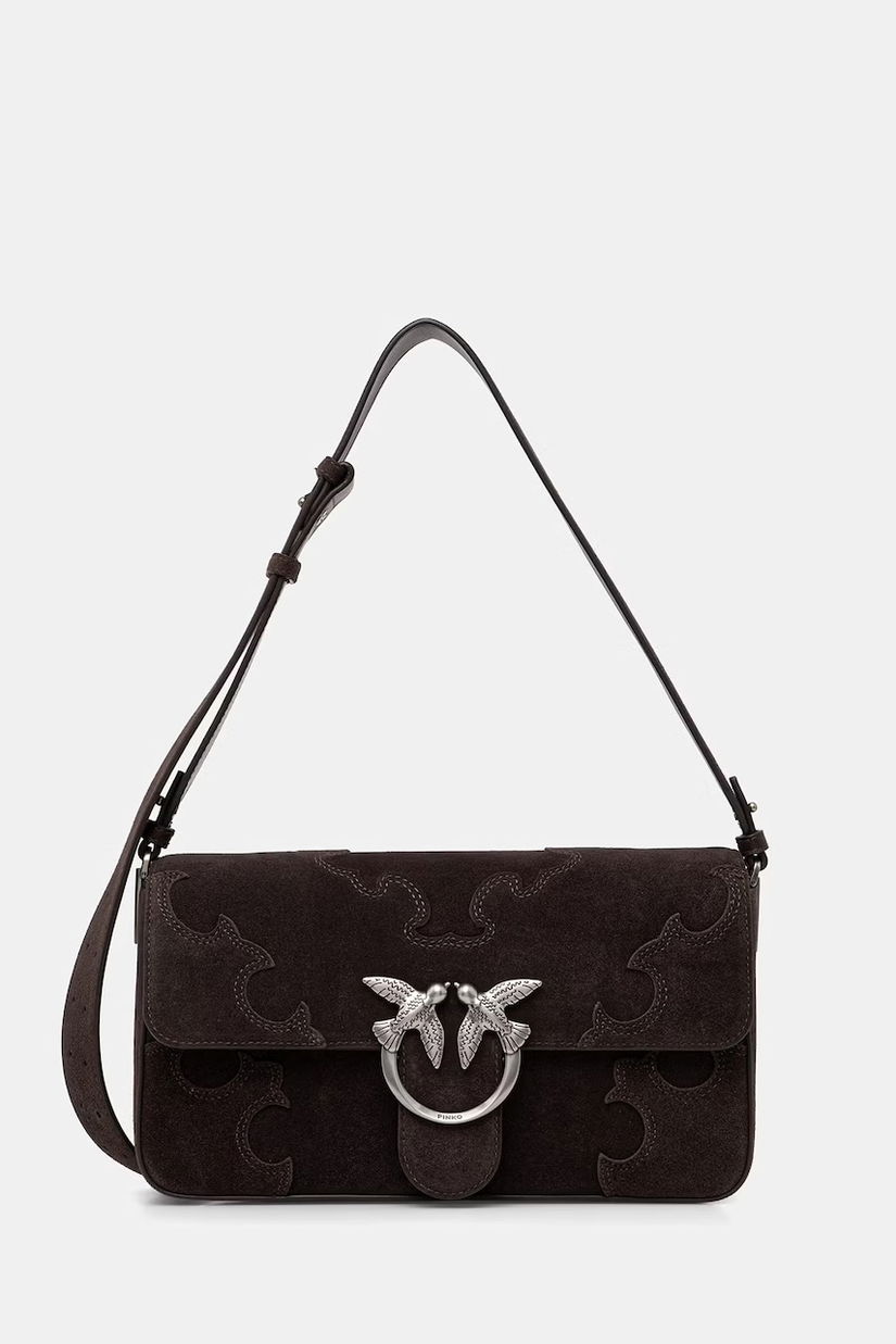 Pinko geantă crossbody pentru femei, din piele întoarsă