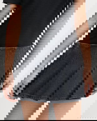 Diesel fustă-pantalon pentru femei,cu bumbac DE-ROX