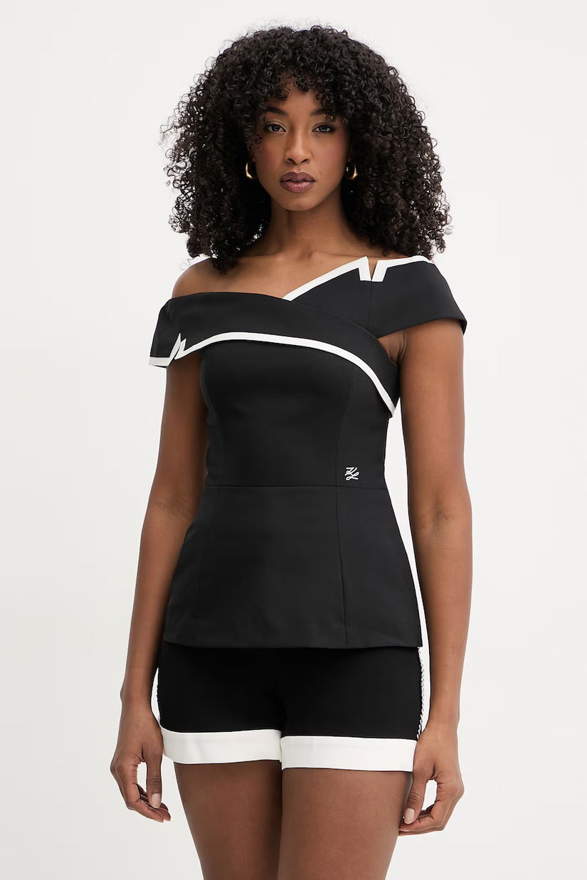 Karl Lagerfeld bluză pentru femei,cu lână