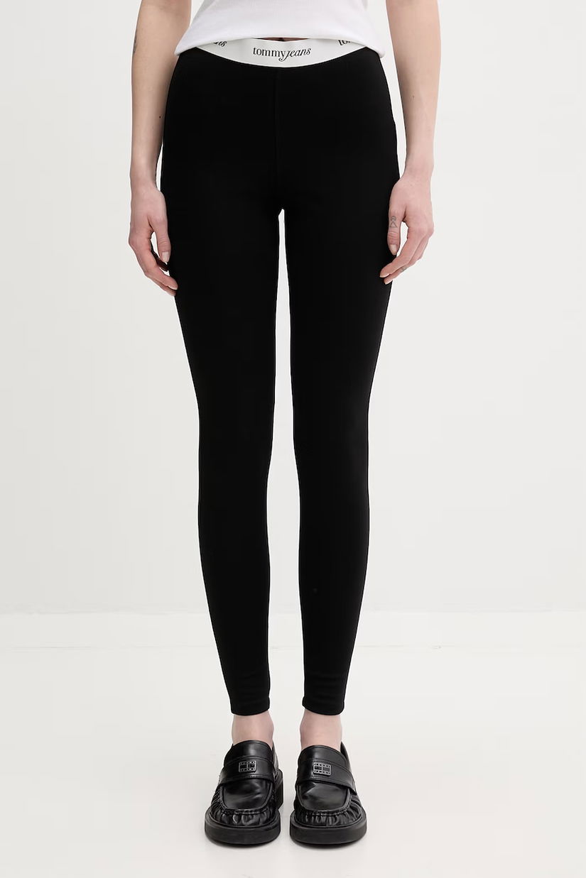 Tommy Jeans colanți pentru femei, cu vâscoză