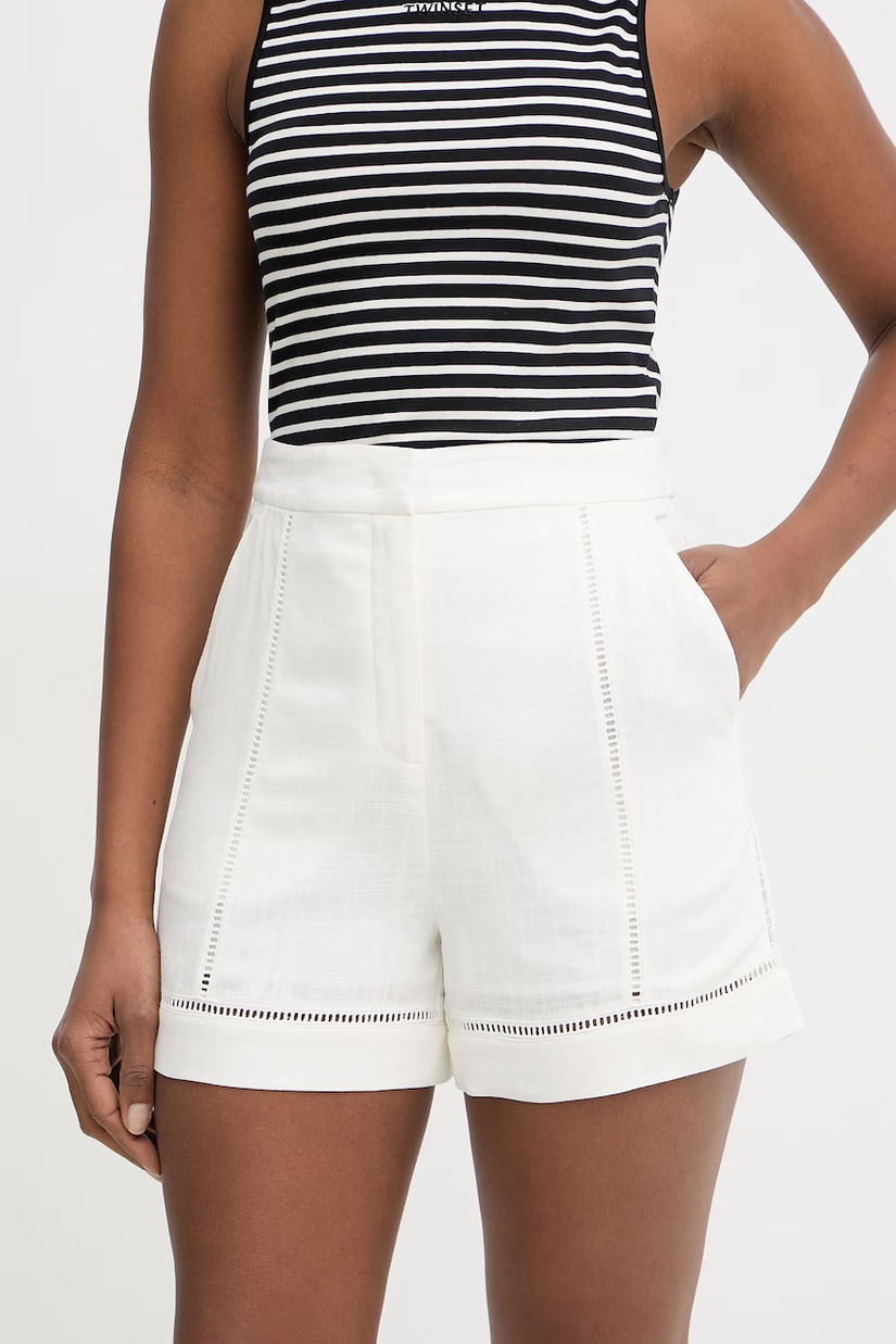 Karl Lagerfeld pantaloni scurți pentru femei,cu amestec de in