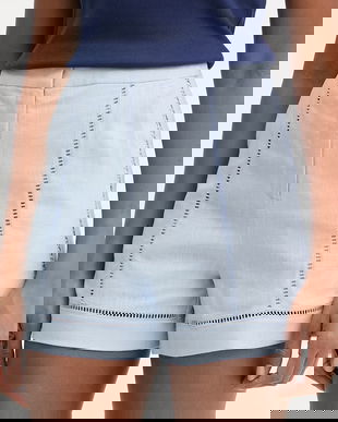 Karl Lagerfeld pantaloni scurți pentru femei,cu amestec de in