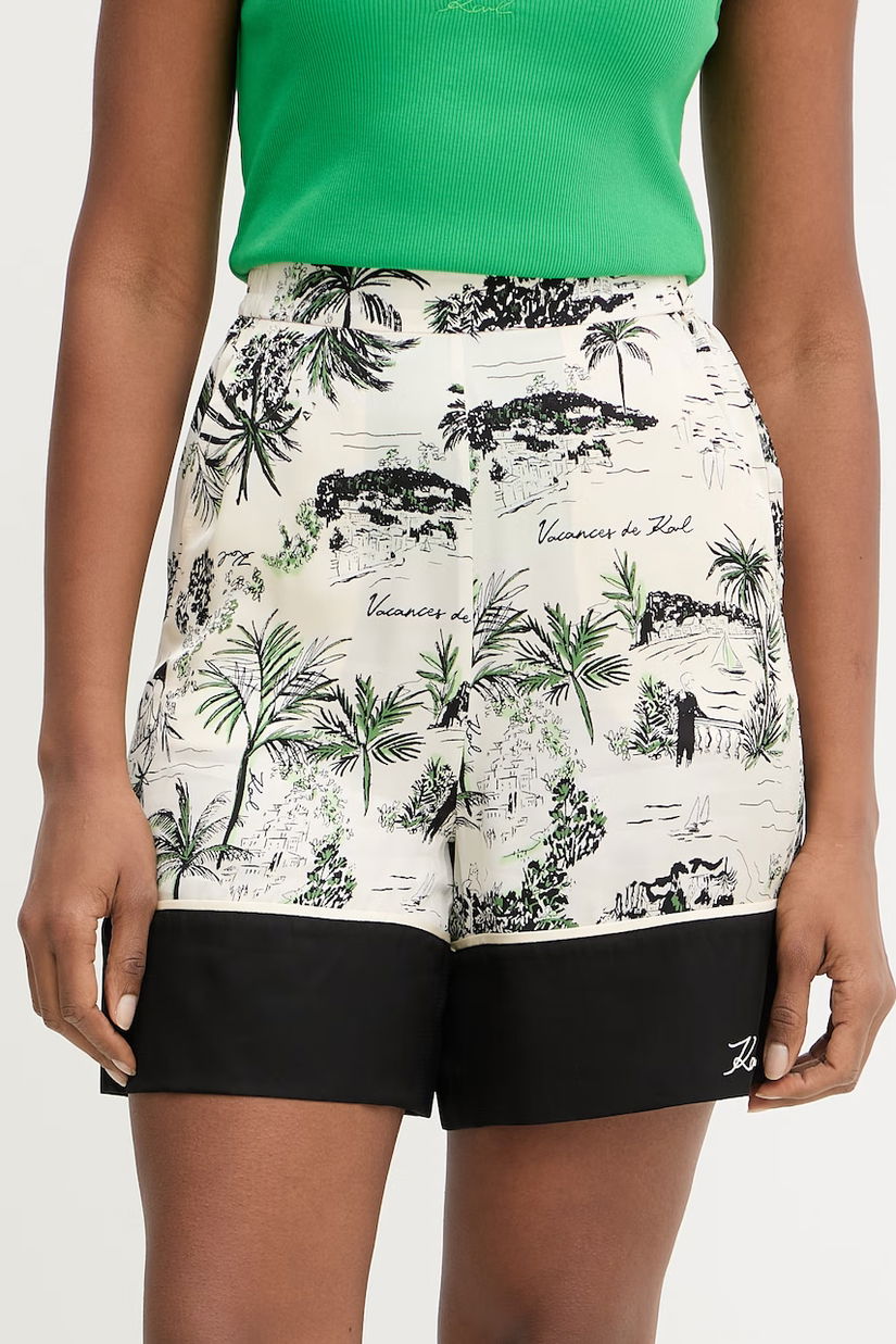 Karl Lagerfeld pantaloni scurți pentru femei,cu vâscoză