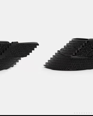 HUGO curea pentru bărbați, din piele Gethin-AOP