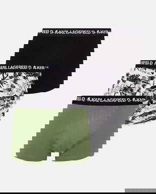 Karl Lagerfeld boxeri pentru bărbați, din bumbac cu elastan pachet de 3