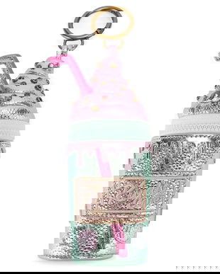 Kurt Geiger London breloc pentru femei, din piele Coffee Cup Charm