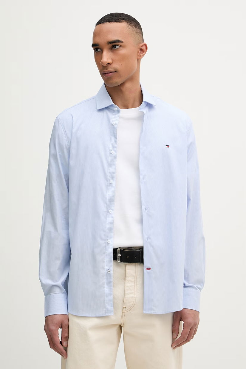 Tommy Hilfiger cămașă pentru bărbați, din bumbac cu elastan