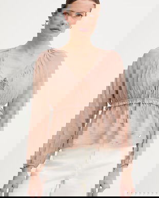 Gaudi bluză cu amestec de vâscoză