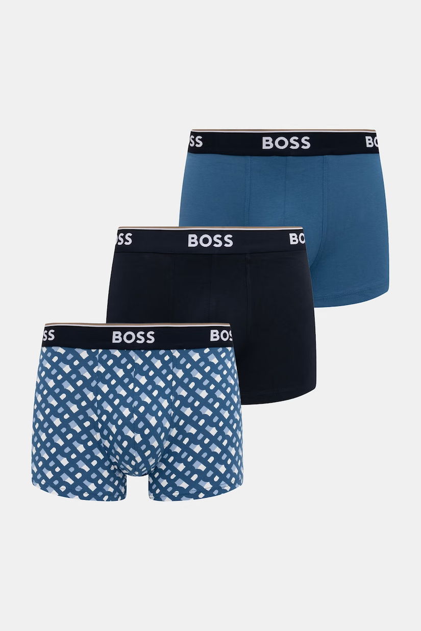 BOSS boxeri bărbați din bumbac cu elastan Trunk 3P Power Desig pachet de 3