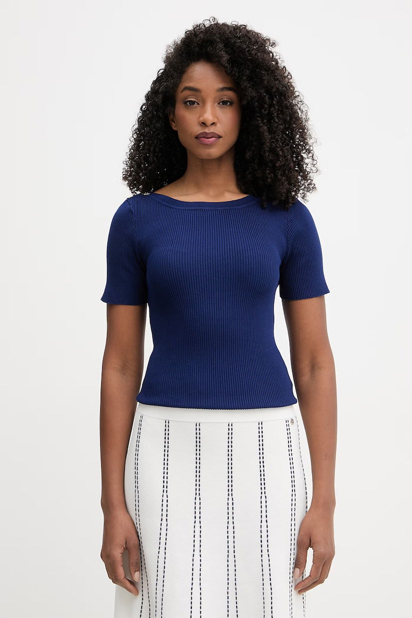 Morgan Pulover cu mânecă scurtă de damă cu vâscoză MPIO