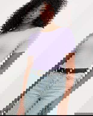 Morgan pulover cu mânecă scurtă pentru femei, cu vâscoză MPIO