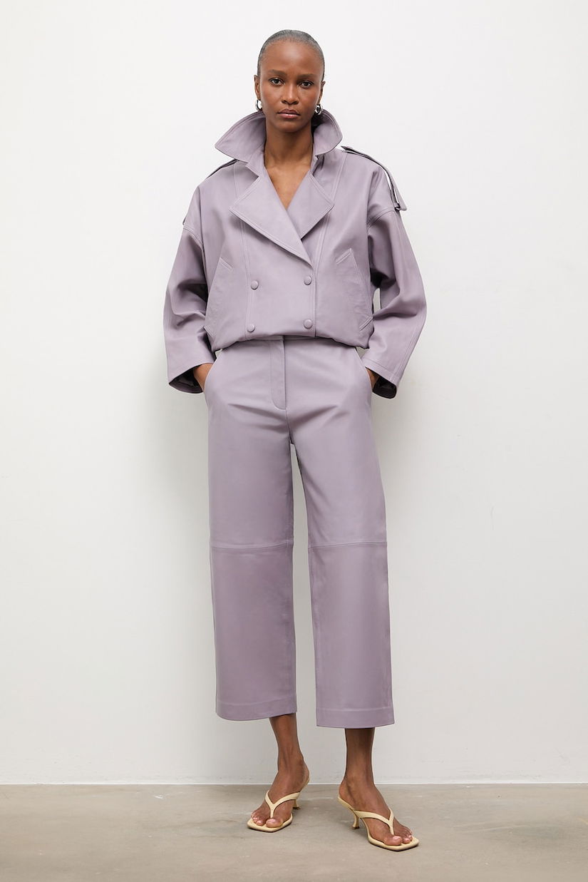 Answear.LAB pantaloni pentru femei, din piele MADELINE Unscripted Collection