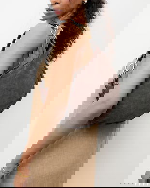 Answear.LAB geantă de mână din piele întoarsă Unscripted Collection