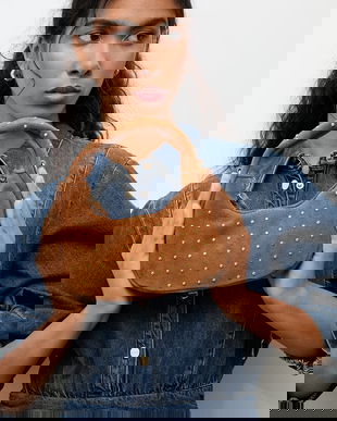 Answear.LAB geanta de mana din piele intoarsa