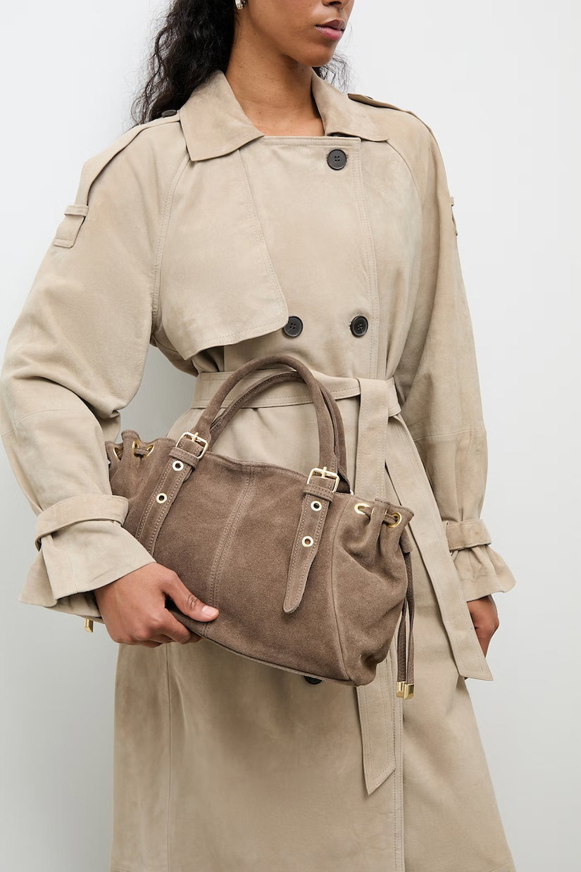 Answear.LAB geanta de mana din piele intoarsa