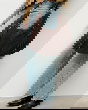 Answear.LAB geanta de mana din piele intoarsa