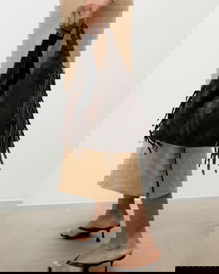 Answear.LAB geanta de mana din piele intoarsa