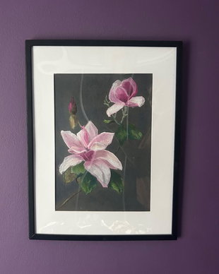 Magnolia - Lucrare înrămată. Soft Pastels