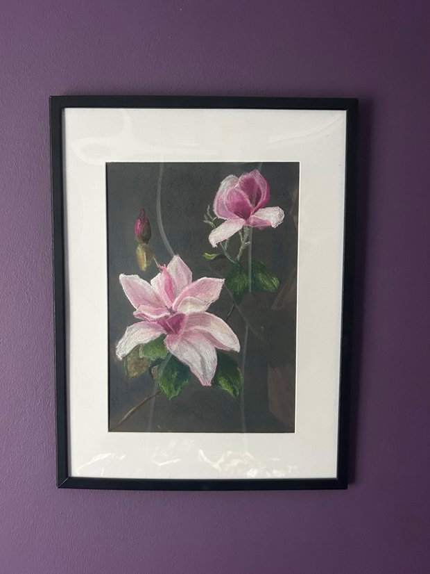 Magnolia - Lucrare înrămată. Soft Pastels