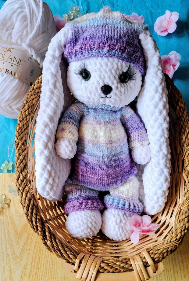 Iepuraș croșetat handmade jucărie din pluș