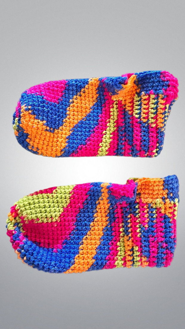 Botosei croșetați pentru copii model degradé multicolor
