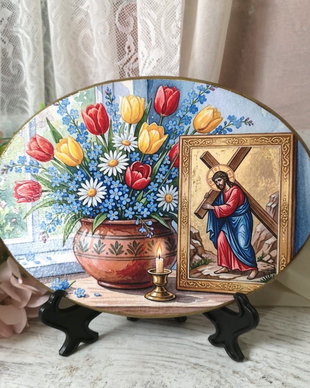Decoratiune pe suport - cadou pentru Paste