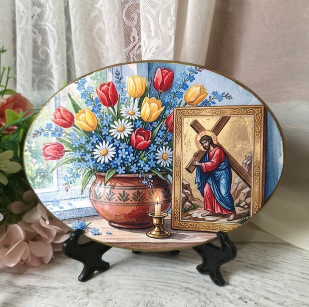 Decoratiune pe suport - cadou pentru Paste