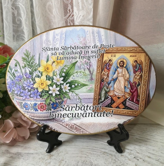 Decoratiune pe suport - cadou pentru Paste