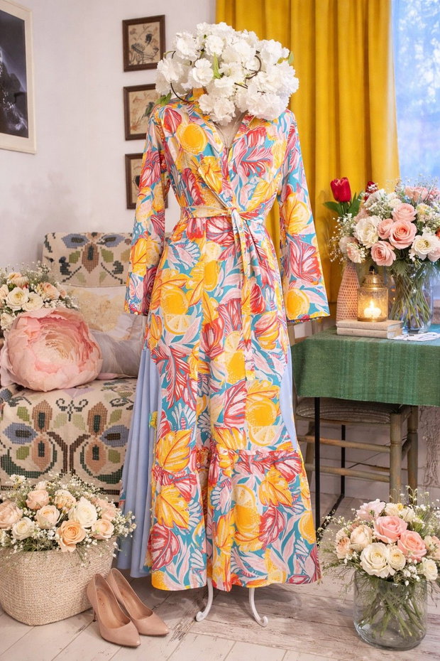 Rochie lejeră, feminină și plină de culoare
