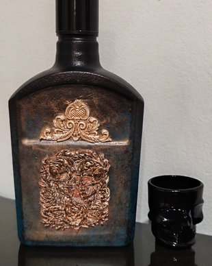 Sticlă decorativă skull unicat