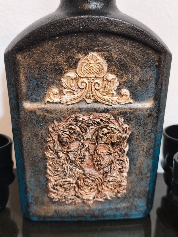 Sticlă decorativă skull unicat