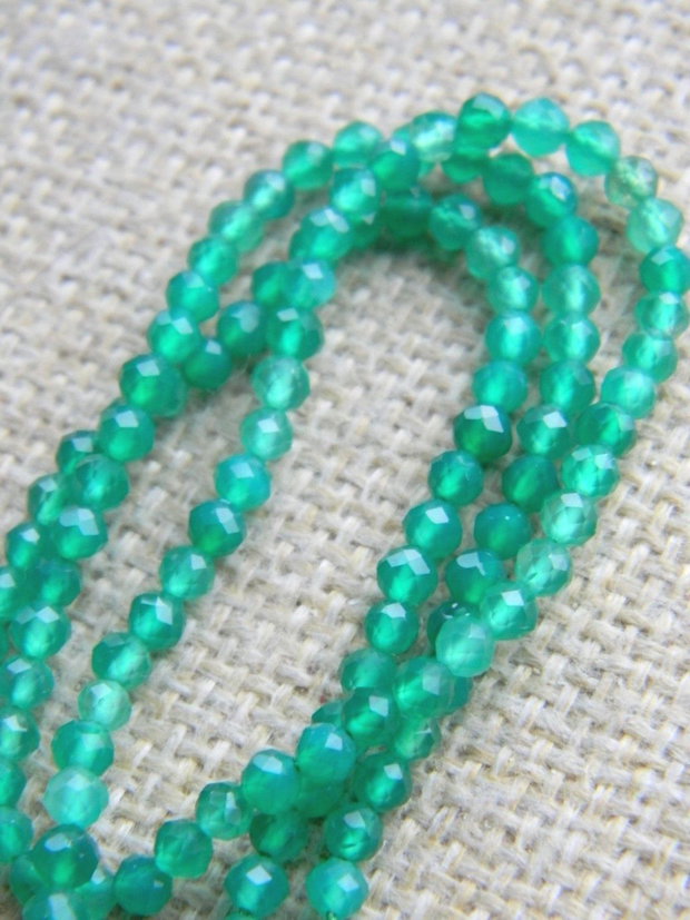 Onix verde fatetat 3,5 mm (F9)