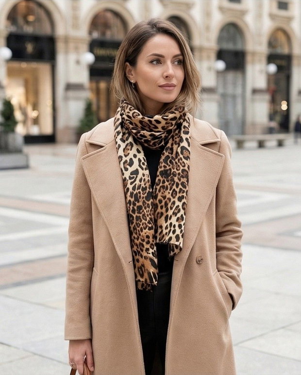 Eșarfa animal print LEOPARD