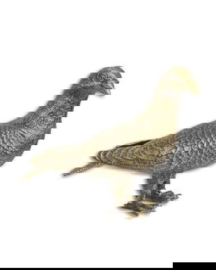 Porumbel-figurina decorativa din fonta