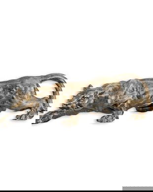 Pantera-figurina decorativa din fonta