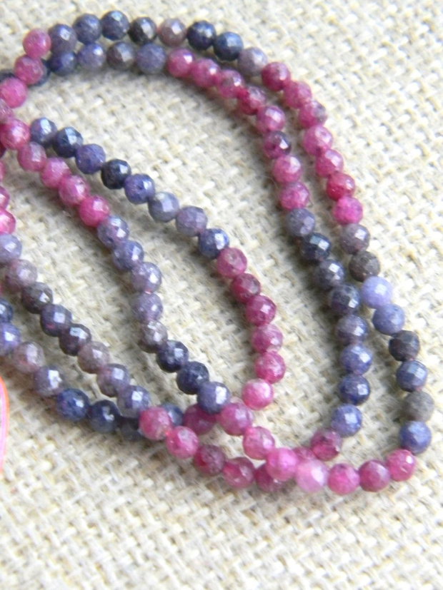 Mix rubin si safir fatetat 3,5 mm (F5)